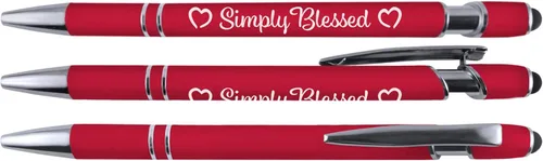 Vista 7 de Greeting Pen Juego de 6 bolígrafos inspiradores cristianos con revestimiento de metal suave al tacto y lápiz capacitivo, paquete de 6