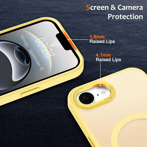 Vista 853 de Anuck - Funda magnética para iPhone 11 compatible con MagSafe, carcasa trasera mate translúcida dura, borde de TPU, delgada, resistente a impactos