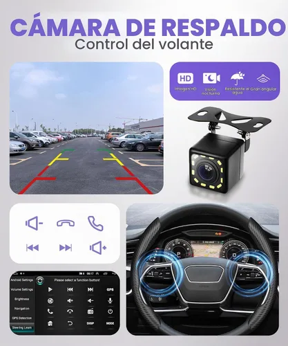 Vista 7 de Estéreo de coche para Honda Civic 2001 2002 2003 2004 2005 con Carplay Inalámbrico Android Auto MirrorLink 9 pulgadas 1280*720 P HD pantalla