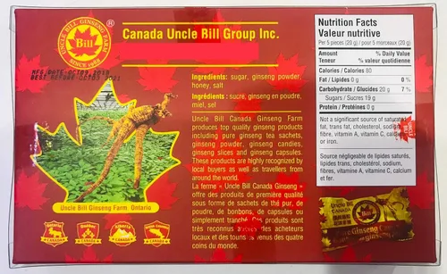 Vista 3 de Caramelos de ginseng de Canadá - 2 cajas de 6 onzas