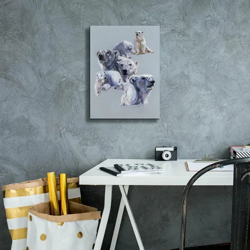 Vista 7 de Epic Graffiti 'Arctic King' de Barbara Keith, lienzo para pared, 12 x 16 pulgadas