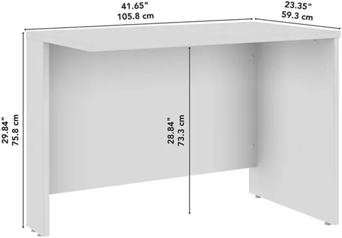 Vista 3 de BBF Escritorio Studio C 42W Retorno en Olmo Natural - Madera de ingeniería