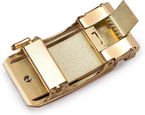 Vista 6 de Dubulle Cinturón de trinquete para hombre diseño de moda casual hebilla automática correa de cinturón de golf fácil de usar cortable
