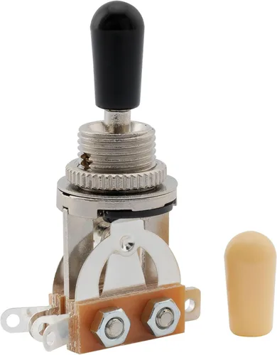 Vista 13 de Musiclily Basic Metric - Interruptor de palanca de guitarra recta corta de 3 vías para guitarra eléctrica estilo LP, parte superior negra con punta