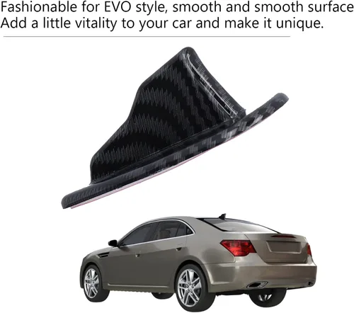 Vista 5 de Fydun Alerón de coche, universal 10 unids/set de generador de vórtice de aire ABS, aletas de tiburón para techo de coche