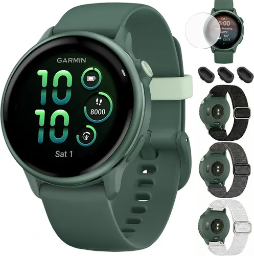 Vista 15 de Garmin 010-02985-00 VIVOACTIVE 6 Reloj inteligente para salud y fitness con GPS, color negro con banda de silicona, paquete con 2 años de protección