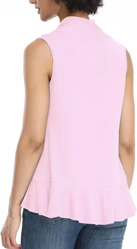 Vista 3 de Xeoxarel Cárdigan sin mangas para mujer con frente abierto (S-3XL)