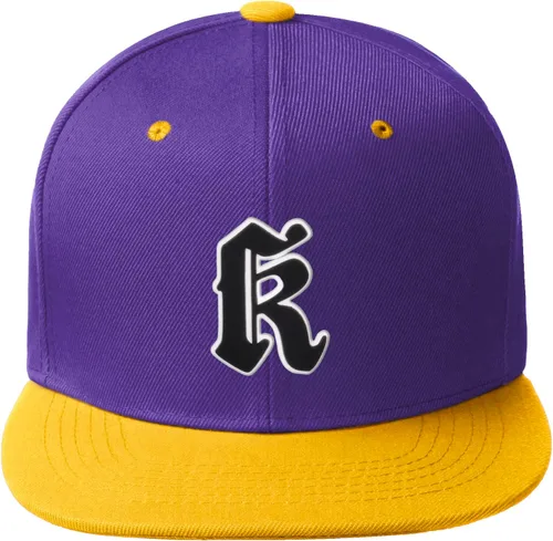 Vista 123 de Daxton Gorra clásica con visera de billete plano con letras del alfabeto inglés antiguo de la A a la Z