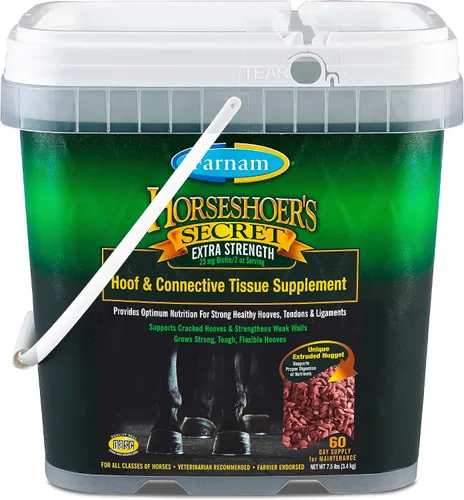 Vista 10 de Farnam Horseshoer's Secret Suplemento de biotina de pezuña y tejido conectivo extra fuerte con aminos para pezuñas fuertes y saludables, tendones