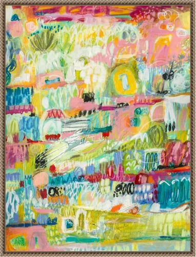 Vista 16 de Amanti Art Karen Fields - Lienzo enmarcado para pared, 24 x 18 pulgadas, jardín bohemio II por Karen Fields, lienzo enmarcado para pared, arte