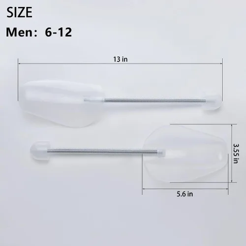 Vista 2 de 10 pares de árboles de zapatos de plástico para hombres (blanco)