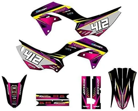 Vista 14 de Kit de base gráfica KLX 230 R Surge Black Senge 2020-2023 compatible con Kawasaki
