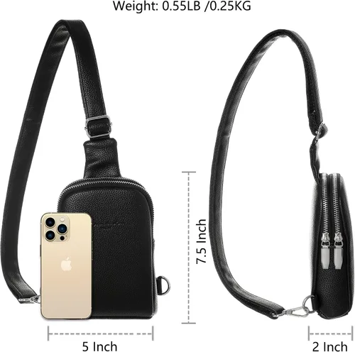 Vista 7 de Haytijoe Small Sling Bag,Fanny Packs Purse Vegan Leather Crossbody Bags for Women,Gifts for Her