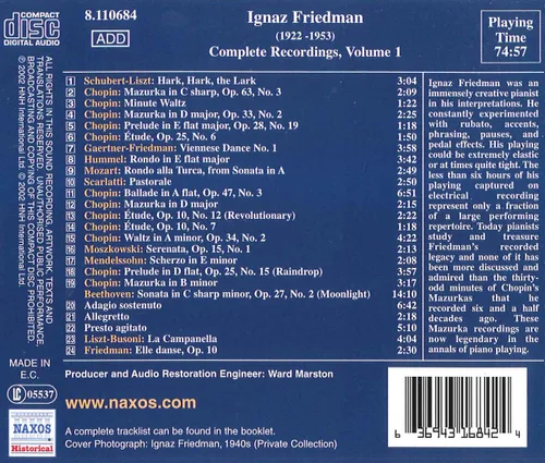 Vista 2 de Great Pianists Friedman