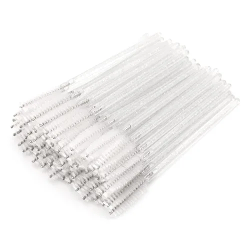 Vista 20 de G2PLUS 50 cepillos de rímel de pestañas, carretes de pestañas desechables, varitas de rímel de cristal flexibles para extensiones de pestañas, aseo