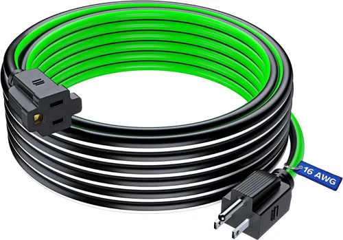 Vista 13 de Maximm Cable de extensión negro y azul de 10 pies, SJTW de 16 AWG