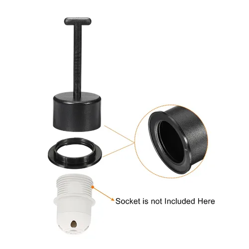 Vista 4 de MECCANIXITY Herramienta de extracción de anillo de enchufe E26/E27, estilo de 12 dientes, con anillos de enchufe para base media, accesorios
