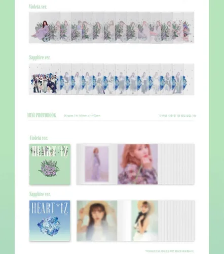 Vista 3 de Off The Record IZONE IZONE - HEARTIZ [Sapphire ver.] (2º Mini álbum) 1CD+106p Photobook+Funda transparente+Mini Photobook+2Photocards+Pop-up