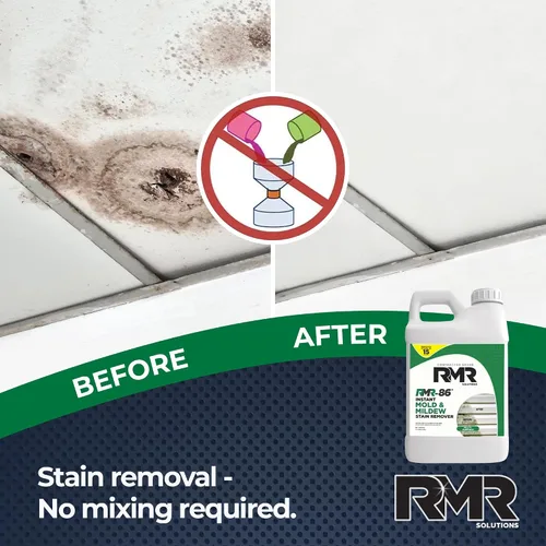 Vista 5 de RMR-86 - Removedor instantáneo de manchas de moho y hongos en aerosol - Fórmula sin refregar, 2.5 galones (320 onzas líquidas)