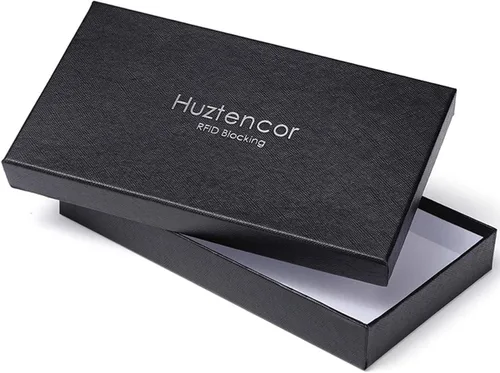 Vista 7 de Huztencor cartera de cuero con bolsillo para tarjeta de crédito bloqueo RFID, billetera, funda para tarjetas para mujer