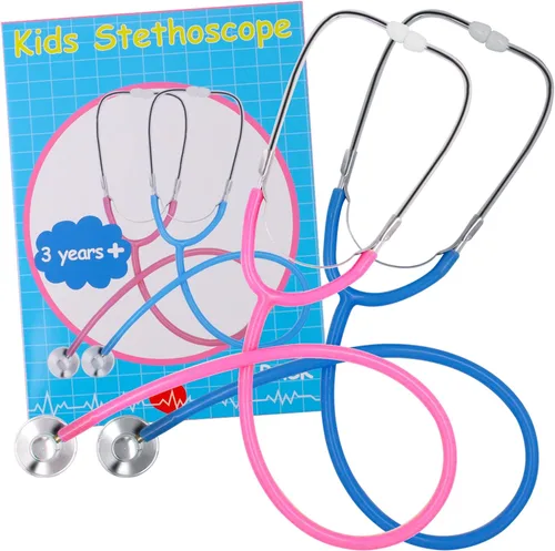 Vista 7 de Zcaukya - Estetoscopio para niños, paquete de 2, azul y rosa