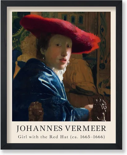 Vista 29 de Poster Master Póster vintage Johannes Vermeer – Impresión de pintura de vista retro de Delft – Vista del arte de Delft – Regalo para hombres