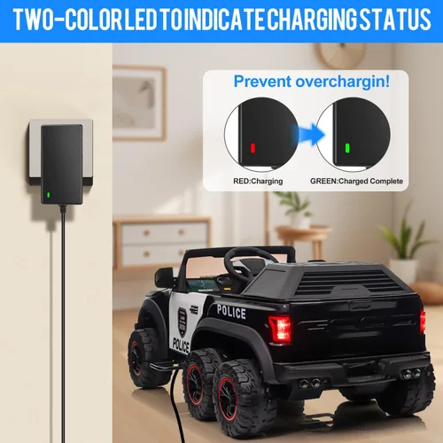 Vista 3 de EGK Cargador de batería de 12 V para niños con cable de 6.6 pies, para los mejores productos de elección, Wrangler SUV, Kid Trax, Dynacraft, coches