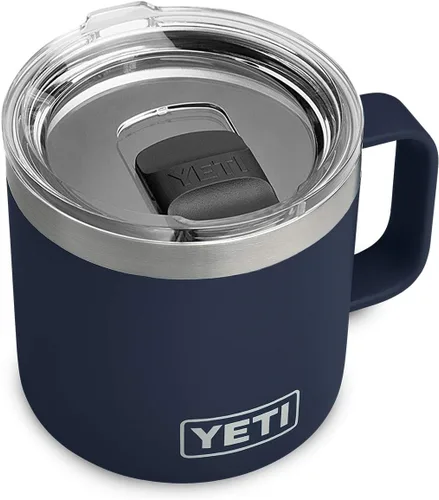 Vista 19 de YETI Rambler - Taza de 14 oz con aislamiento al vacío, de acero inoxidable con tapa MagSlider, color inoxidable Rosa (Bimini Pink)