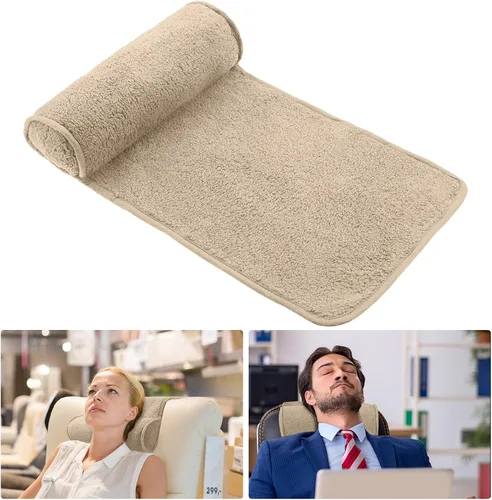 Vista 14 de Weysat Almohada para Cuello y Cabeza para Silla Reclinable Antideslizante de Forro Polar Ajustable Soporte de Rollo para Cuello Almohada