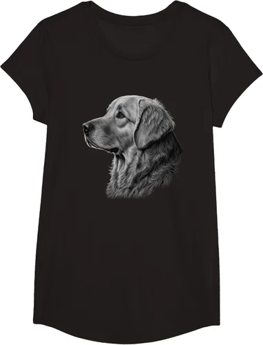 Vista 4 de Camiseta divertida Golden Retriever, Negro