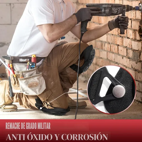 Vista 5 de Rodilleras profesionales para trabajo y construcción con acolchado de espuma de alta resistencia, almohadilla de gel, rodilleras para hombres