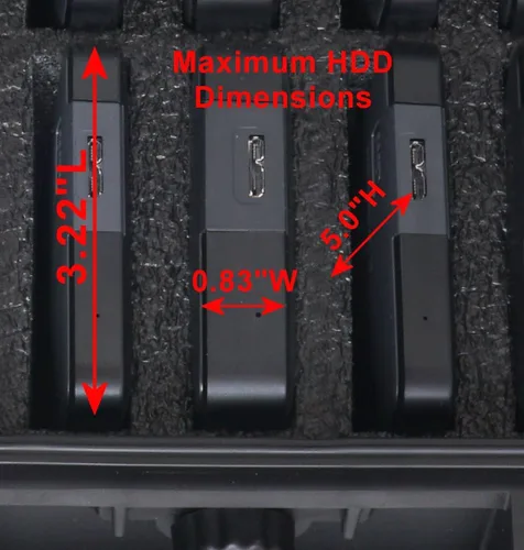 Vista 3 de Case Club Estuche para disco duro externo hermético impermeable de 14