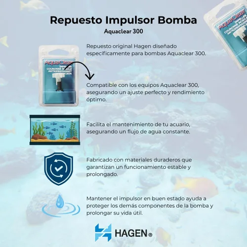 Vista 3 de AquaClear Conjunto de impulsor para filtro de potencia AquaClear 70 para acuarios, pieza de repuesto, A636, negro (A636A1)