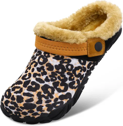 Vista 14 de Besroad - Pantuflas mullidas para mujer y hombre, esponjosas, cómodas, de espuma viscoelástica, para dormitorio marrón (All Brown)