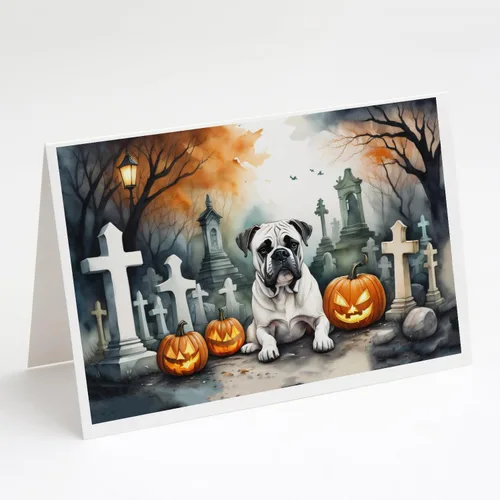 Vista 61 de Caroline's Treasures DAC2042GCA7P Golden Retriever - Tarjetas de felicitación y sobres de Halloween espeluznantes, paquete de 8 tarjetas en blanco