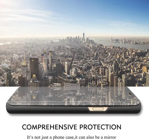 Vista 2 de Note 20 Ultra - Funda de piel para Samsung Galaxy Note20 Ultra 5G, funda delgada para teléfono transparente, espejo de maquillaje, con función