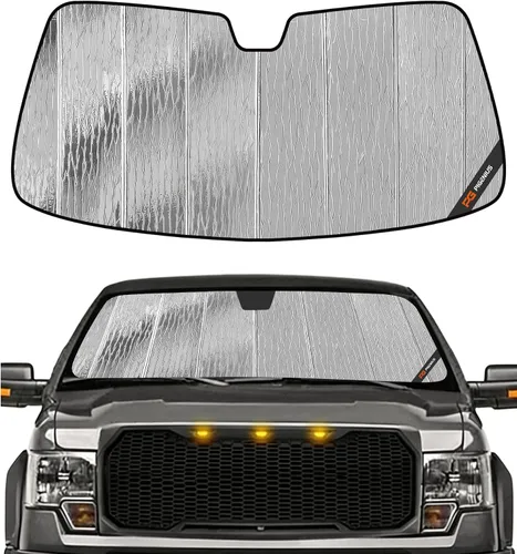 Vista 16 de Pigenius Parasol para parabrisas para Ford F-150 2021-2025 Parasol para ventana delantera - AstraGuard Plateado