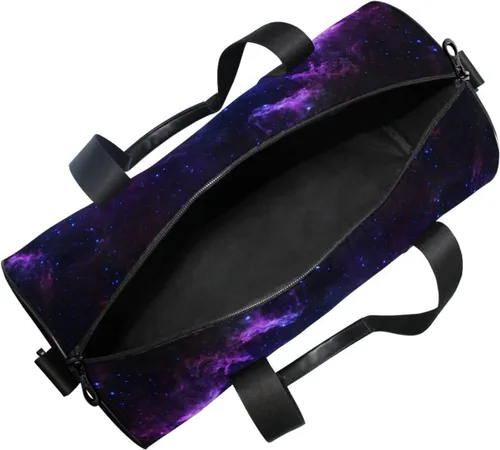 Vista 5 de Leideawo Bolsa redonda de gimnasio para mujeres y hombres, multifunción, viajes, entrenamiento, baile, natación, bolsa de deporte, Hermosa flor