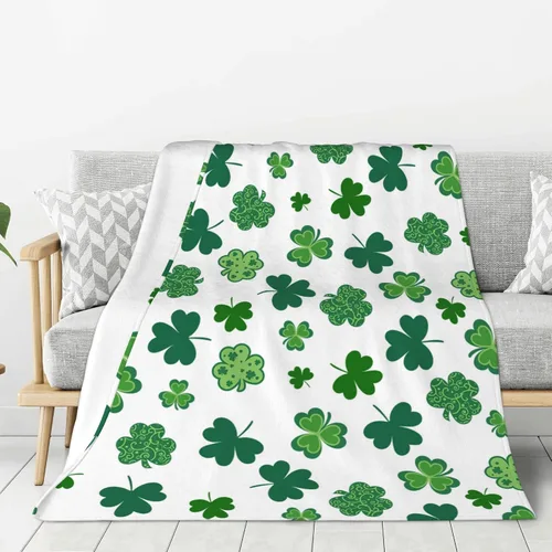 Vista 10 de Manta de lujo para el día de San Patricio, mullida, cálida y acogedora para sofá, cama y sala de estar, 40 x 30 pulgadas