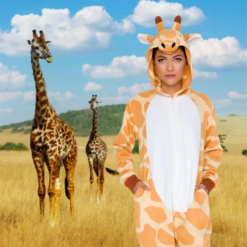Vista 2 de Slim Fit Adult Onesie - Animal Halloween Costume - Plush Fruit One Piece Cosplay Suit for Women and Men by FUNZIEZ!