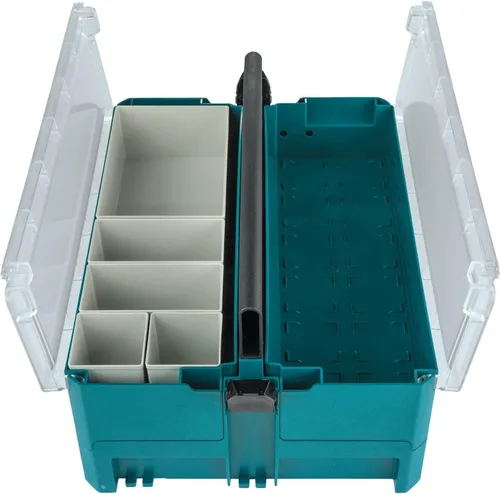 Vista 4 de Makita P-84137 MAKPAC Caja de almacenamiento entrelazada con insertos, 6-1/2" x 15-1/4" x 11-5/8" y P-84171 MAKPAC Insertos de caja