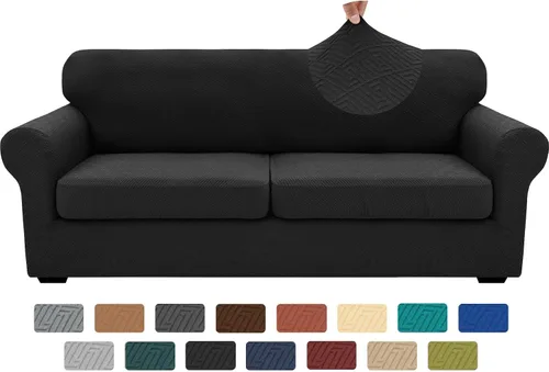 Vista 17 de XINEAGE Funda de diván para sofá en forma de L, fundas de sofá modular para mascotas, funda de asiento de sofá antideslizante lavable, fundas