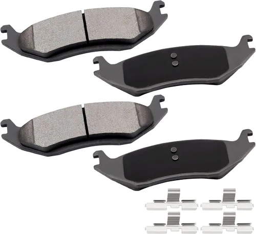 Vista 10 de Cciyu D627 Kit de 4 piezas de pastillas de freno cerámicas traseras 1994-2004 para Ford Mustang