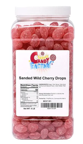 Vista 12 de Sanded Lemon Drops Old Fashioned Hard Candy 6 Lbs Sin gluten, viene en frasco, 6 libras