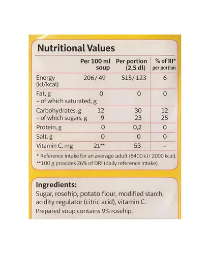 Vista 2 de Ekstroms Nyponsoppa (Sopa de cadera de rosa) 730 g / 25.7 oz