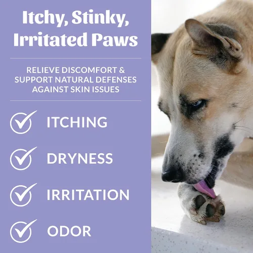 Vista 3 de Skout's Honor Spray probiótico para patas para perros, certificado para microbiomas, sin alcohol, sin fragancia y sin medicamentos, apoya la piel