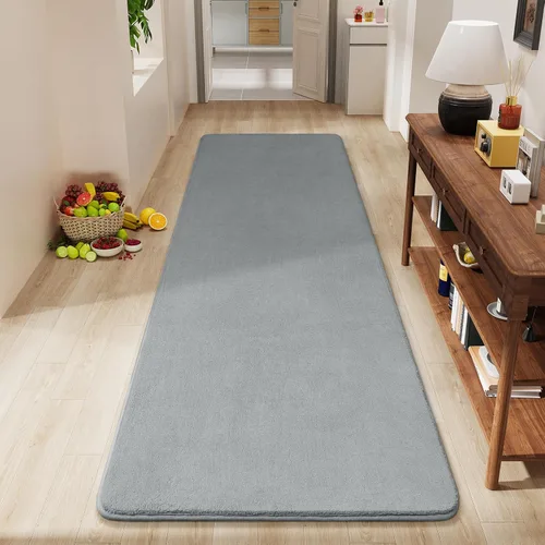 Vista 67 de Amearea Alfombra moderna lavable de 2 x 4 pies, color negro, alfombra de área pequeña para dormitorio, sala de estar, alfombra de espuma