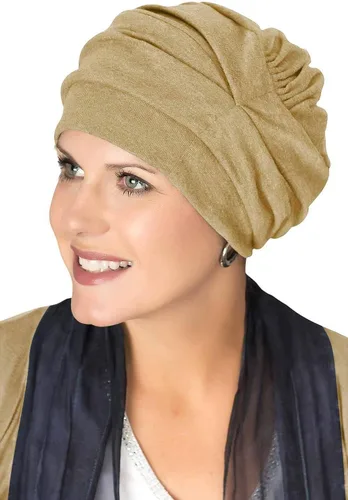 Vista 13 de Trinity Turbante 100% algodón - ¡3 estilos en uno! Sombreros encorvados para quimioterapia, para pacientes con cáncer.