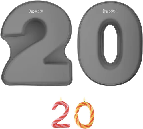 Vista 15 de Ducodocu Molde de Silicona para Pastel con Números - Molde Grande 3D para Pastel con Números - Molde de Horneado DIY para 1/10 Cumpleaños