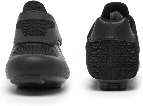 Vista 2 de Zapatos de ciclismo unisex compatibles con zapatos Peloton, zapatos de ciclismo de carretera para interiores para hombres y mujeres, preinstalados